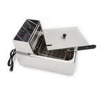denest 5kW Large Single-Tank Electric Deep Fryer With Fry Basket - 6/12L