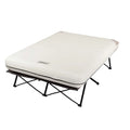 Camping Cot With Queen Air Mattress And Battery-Operated Pump