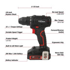 Hyper Tough 20-Volt Max Lithium-Ion 1.5Ah 70-Piece Cordless Drill Project Kit with Battery and Charger