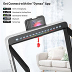 2 In 1 Folding Treadmill, 2.25 HP, 40 in x 16 in Running Area, Dual Display And App Control