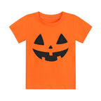 Rimyaw Boys Halloween Tee Shirts Toddler Pumpkin Graphic Short Sleeve Tops 3T