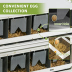 PawHut Chicken Nesting Boxes With 2 Egg Collection Trays, 8 Compartments