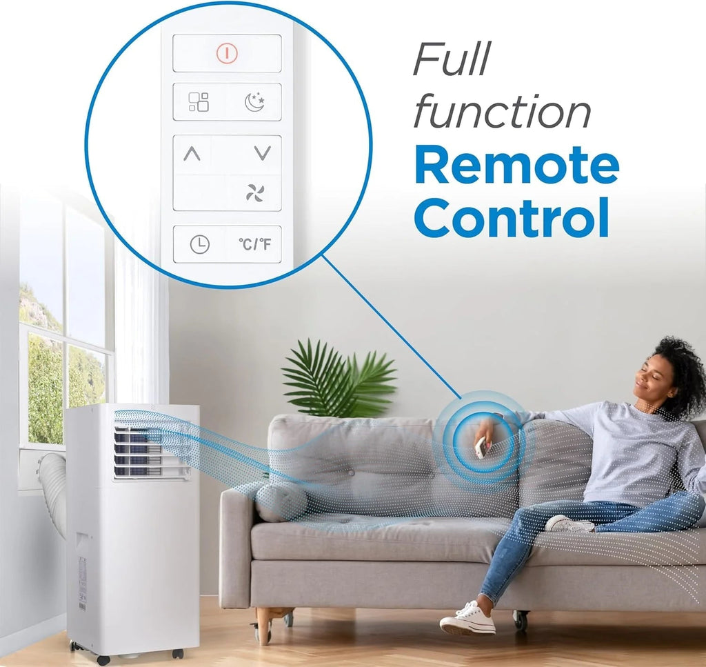 BLACK+DECKER Portable Air Conditioner 10,000 BTU for Rooms up to 450 Sq. Ft., White