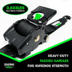 Rhino USA 2in x 10ft Retractable Ratchet Straps, 2 Pack, 1,000lbs Working Load Limit, 7.3lb Product Weight