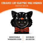 Ceramic Black Cat Electric Wax Warmer, Black, Halloween by Way To Celebrate