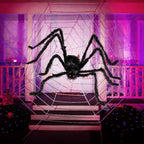 Ayieyill Spider Halloween Decorations Outdoor, 5FT Scary Giant Spider for Halloween Yard Decorations, Haunted House Props, 1pc