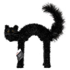 Tinsel Scaredy Cat Decoration, Black, 15", Halloween by Way To Celebrate