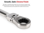 TEKTON Flex Head 12-Point Ratcheting Combination Wrench Set, 14-Piece (6-19 mm) - WRC95302