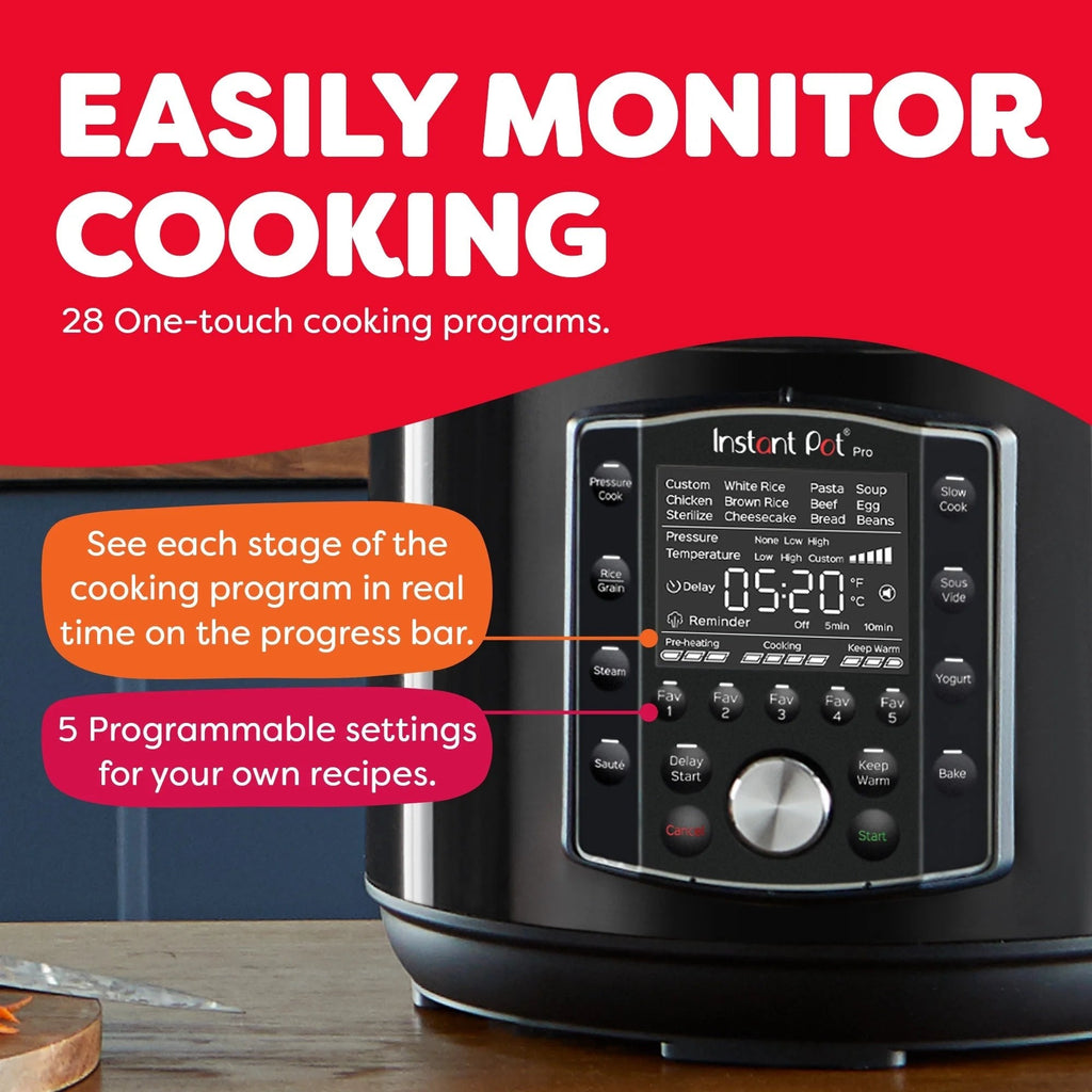 Instant Pot Pro 8-Quart 10-in-1 Electric Pressure Cooker