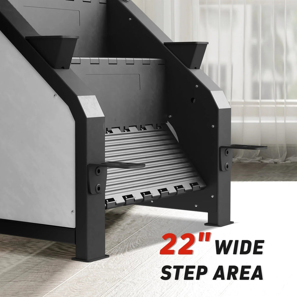 syedee Stair Stepper With LED Screen, 12 Workout Programs, 441LBS, 24-164 Steps/Minute, White