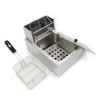 denest 5kW Large Single-Tank Electric Deep Fryer With Fry Basket - 6/12L