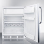 ADA Compliant Built-In Undercounter Refrigerator-Freezer, 5.1 cu.ft., 24 in, Stainless Steel Door