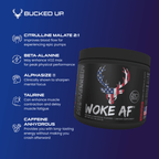 Bucked Up Woke Af Pre-Workout Powder, Increase Energy, Rocket Pop, 333mg Caffeine, 20 Servings