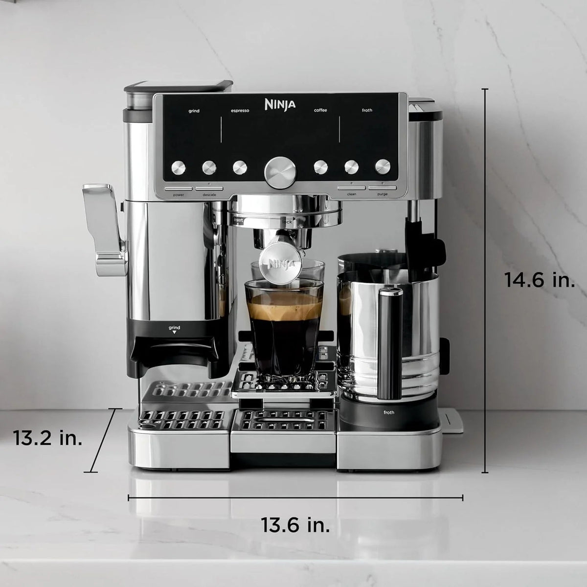 Ninja Luxe Cafe Pro Series Espresso Machine, Drip Coffee And Cold Brew - 68 Fluid Ounces