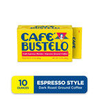 12 pack) Cafe Bustelo, Espresso Style Dark Roast Ground Coffee, Vacuum Packed 10 oz Brick