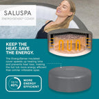 Bestway SaluSpa Miami Inflatable Hot Tub Spa, 71 x 26 in, 2-4 Person, Black - 60104E