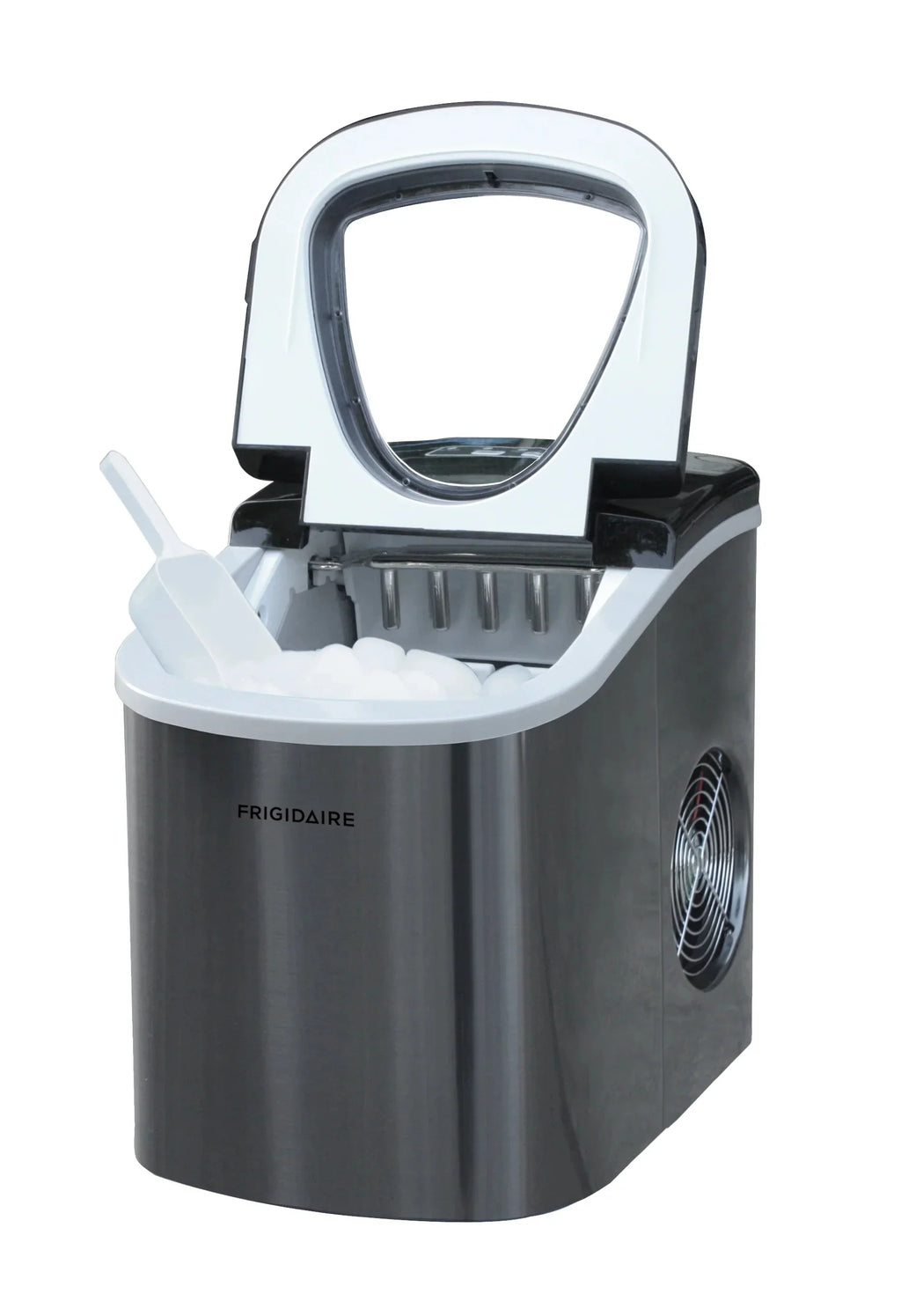 Frigidaire Portable Self-Cleaning Ice Maker, Black Stainless Steel - EFIC117-Ssblack_Sc
