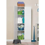 ClosetMaid Pantry Cabinet With 2 Doors, 4 Interior Shelves, 59.5 in H x 12.5 in D x 24 in W